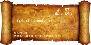 Liptai Domán névjegykártya